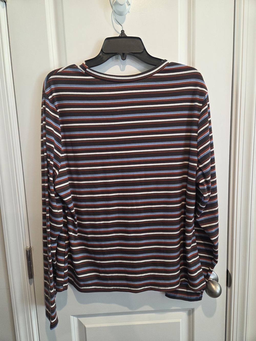 NWOT SHEIN Striped Ribbed Long Sleeve Top - Picture 4 of 4